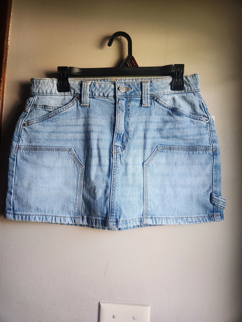 No Boundaries Light Wash Denim Mini Skirt